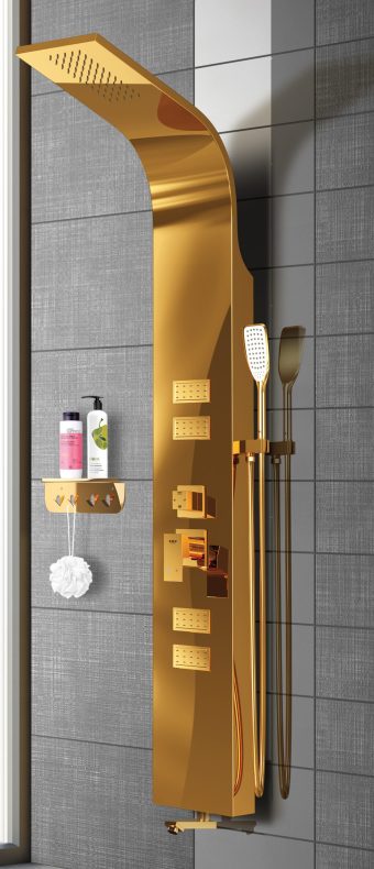 Shower.Panel.R440.Shiny.gold.steel